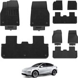 3W Set 4 Vloermatten voor Tesla Model Y Juniper 2025 2026 en kofferbakmat, Met Hondvriendelijke Functie, Thorex™-Vloermatten voor Alle Weersomstandigheden, Antislip en Waterdicht, Auto-Accessoires - Maat 1)Model Y Juniper|25|Set 4 Matten
