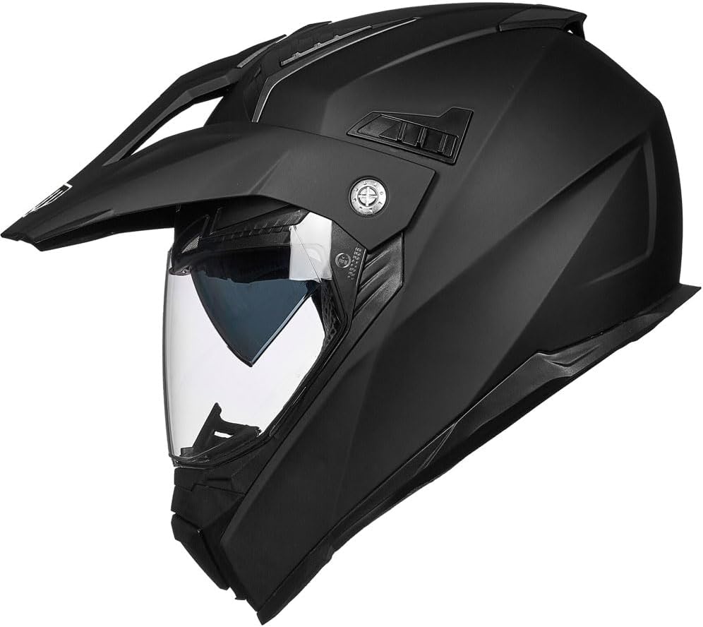 ILM Motorhelm Heren Dames Motorcross Helm Motorfiets Volgelaatshelm ATV Dirt Bike ECE Model-606V - Maat M