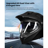 ILM Motorhelm Heren Dames Motorcross Helm Motorfiets Volgelaatshelm ATV Dirt Bike ECE Model-606V - Maat M