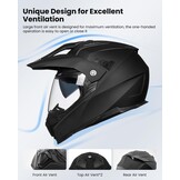 ILM Motorhelm Heren Dames Motorcross Helm Motorfiets Volgelaatshelm ATV Dirt Bike ECE Model-606V - Maat M