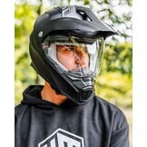 ILM Motorhelm Heren Dames Motorcross Helm Motorfiets Volgelaatshelm ATV Dirt Bike ECE Model-606V - Maat M