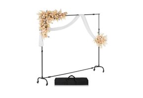 Verstelbare Fotoachtergrond Standaard - 213x300 cm met Wielen (29% Korting)