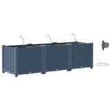 vidaXL Tuinplantbakken Grijs 120 x 40 x 37.5 cm Staal