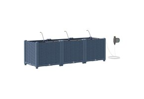 vidaXL Tuinplantbak Grijs Staal 120x40x37.5 cm - 34% Korting!
