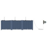 vidaXL Tuinplantbakken Grijs 120 x 40 x 37.5 cm Staal