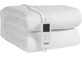 Elektrische Matrasverwarmer 150x80 cm Wit | 4 Warmtestanden & Timer | 29% Korting