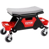 VEVOR Werkplaatskruk, rolkruk, 640 x 335 x 390 mm, 136 kg belastbaar, werkplaats, rolstoel, montagekruk, garagekruk, werkkruk, stoelzitting incl. opbergdoos en pallets, mobiel