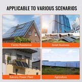 VEVOR Micro Solar netomvormer, 800 W, IP67, aluminiumlegering, DC18-50V, bedrijfsspanning met netsnoer, antenne, wifi-app, voor zonnepaneelsystemen