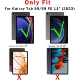 ROOFEI Toetsenbordhoes voor Galaxy Tab S9 FE 10,9 inch/S9 11 inch: 7-kleurige verlichting Duits QWERTZ-lay-out toetsenbord met touchpad | Tab S9 2023 draadloos toetsenbord beschermhoes met S Pen