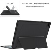 Hoes met QWERTZ Toetsenbord voor Samsung Galaxy Tab A9 Plus 11 Inch met Trackpad en Verstelbare Kickstand - Grijs