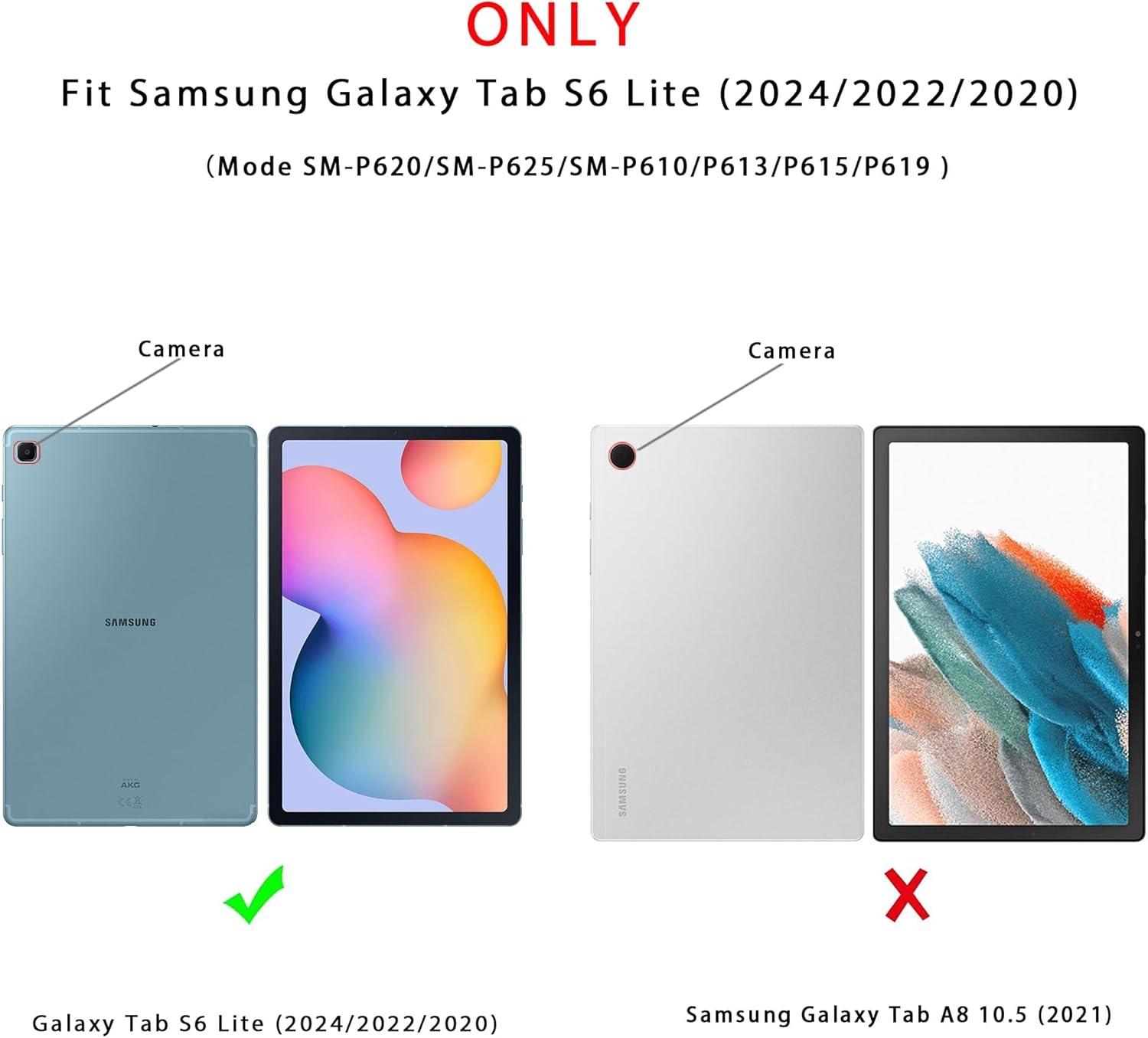 ROOFEI Toetsenbordhoes met toetsenbord en touchpad voor Samsung Galaxy Tab S6 Lite 10.4 inch (2020/2022) - QWERTZ Duits
