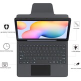 ROOFEI Toetsenbordhoes met toetsenbord en touchpad voor Samsung Galaxy Tab S6 Lite 10.4 inch (2020/2022) - QWERTZ Duits