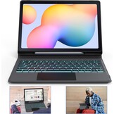 ROOFEI Toetsenbordhoes met toetsenbord en touchpad voor Samsung Galaxy Tab S6 Lite 10.4 inch (2020/2022) - QWERTZ Duits
