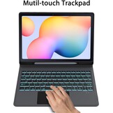 ROOFEI Toetsenbordhoes met toetsenbord en touchpad voor Samsung Galaxy Tab S6 Lite 10.4 inch (2020/2022) - QWERTZ Duits