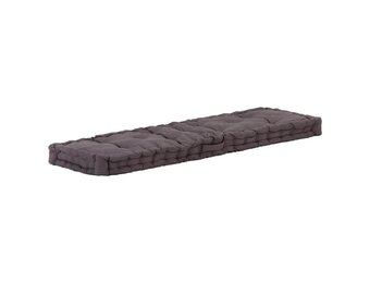 vidaXL Palletvloerkussen 120x40x7 cm katoen antraciet