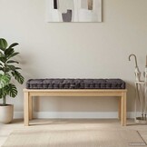 vidaXL Palletvloerkussen 120x40x7 cm katoen antraciet