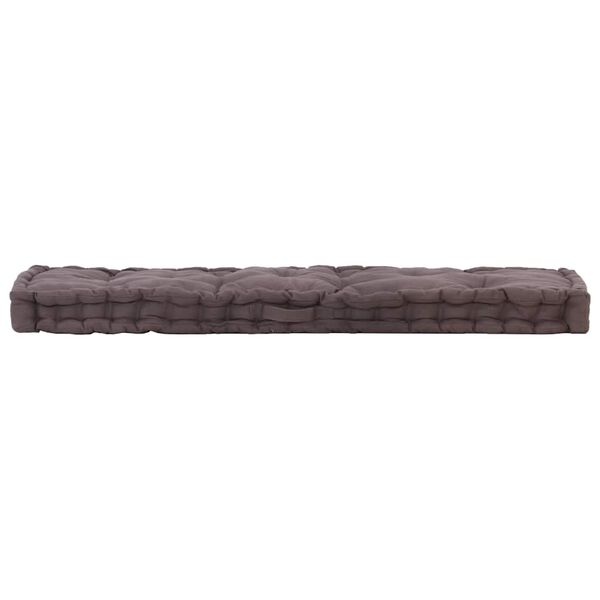 vidaXL Palletvloerkussen 120x40x7 cm katoen antraciet