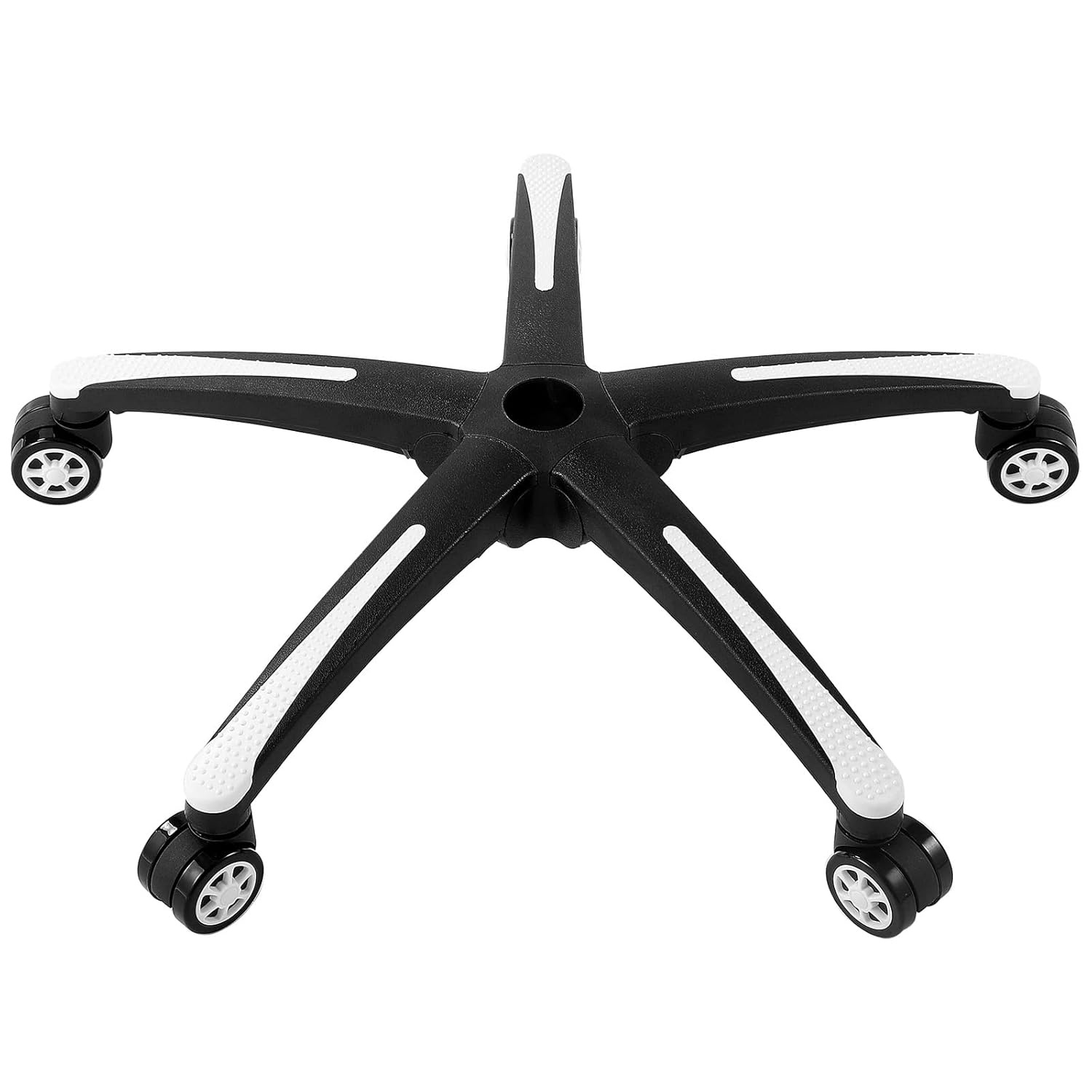 VEVOR Bureaustoel Onderstel 71 cm - Heavy Duty Stoelvoet met 5 Wielen - Zwart en Wit