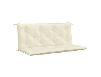 vidaXL Tuinbankkussen 120x(50+50)x7 cm oxford stof crèmewit