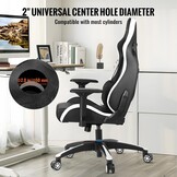 VEVOR Bureaustoel Onderstel 71 cm - Heavy Duty Stoelvoet met 5 Wielen - Zwart en Wit
