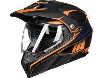 ILM Motorhelm Heren Dames Motorcross Helm Motorfiets Volgelaatshelm ATV Dirt Bike ECE Model-606V - Maat M