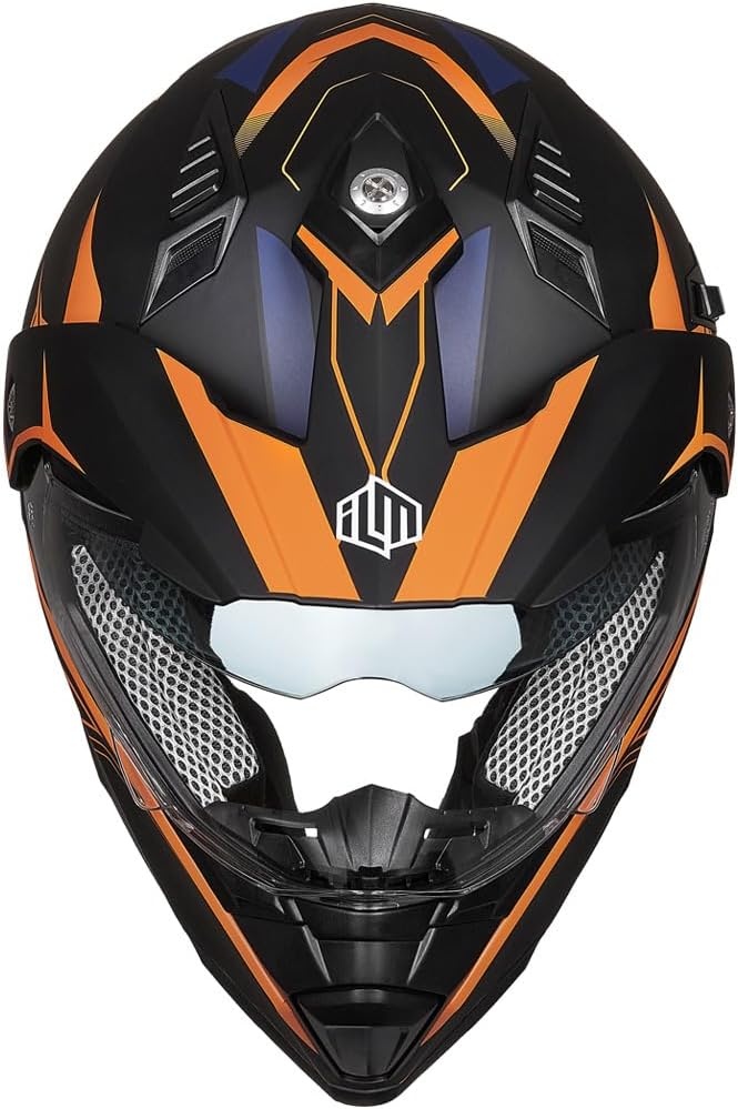 ILM Motorhelm Heren Dames Motorcross Helm Motorfiets Volgelaatshelm ATV Dirt Bike ECE Model-606V - Maat M