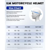 ILM Motorhelm Heren Dames Motorcross Helm Motorfiets Volgelaatshelm ATV Dirt Bike ECE Model-606V - Maat M
