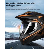 ILM Motorhelm Heren Dames Motorcross Helm Motorfiets Volgelaatshelm ATV Dirt Bike ECE Model-606V - Maat M