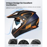ILM Motorhelm Heren Dames Motorcross Helm Motorfiets Volgelaatshelm ATV Dirt Bike ECE Model-606V - Maat M