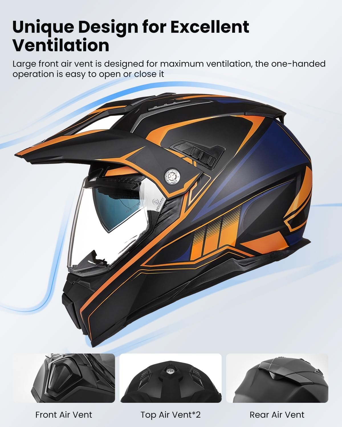 ILM Motorhelm Heren Dames Motorcross Helm Motorfiets Volgelaatshelm ATV Dirt Bike ECE Model-606V - Maat M