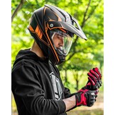 ILM Motorhelm Heren Dames Motorcross Helm Motorfiets Volgelaatshelm ATV Dirt Bike ECE Model-606V - Maat M