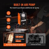 VEVOR Rookmelder voor auto, 8 l/min, rookmodus in luchtmodus, lekmelder, diagnoseapparaat voor lekken -20 °C tot 75 °C, 154 x 173 x 290 mm, 19-23 psi