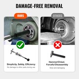 VEVOR Blind Hole Collet Bearing Race and Seal Puller Extractor Kit, Slide Hammer Pilot Insert Inner Internal Bearing Removal Tool Set, 10 Adjustable Collects and Counterstay, 16 PCS