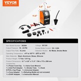 VEVOR Rookmelder voor auto, 8 l/min, rookmodus in luchtmodus, lekmelder, diagnoseapparaat voor lekken -20 °C tot 75 °C, 154 x 173 x 290 mm, 19-23 psi