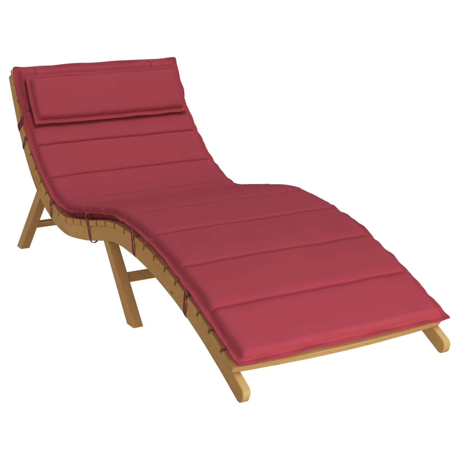 vidaXL Zon Loungerkussen Wijnrood 178 x 60 x 4 cm Oxford stof