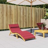 vidaXL Zon Loungerkussen Wijnrood 178 x 60 x 4 cm Oxford stof
