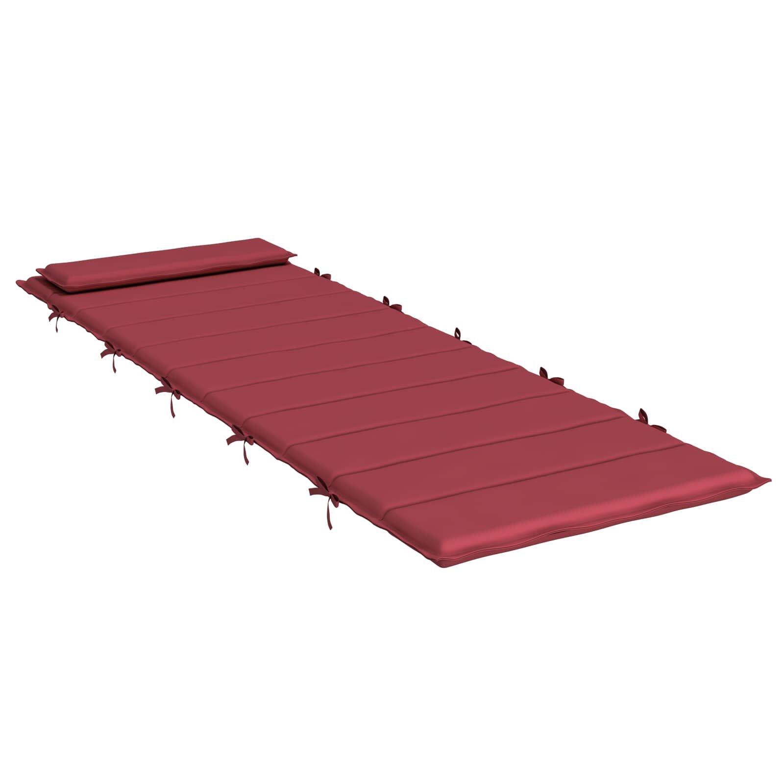 vidaXL Zon Loungerkussen Wijnrood 178 x 60 x 4 cm Oxford stof