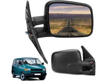 Buitenspiegel spiegel vervanging voor 1996-2003 VW T4 elektrisch rechts, inklapbare buitenspiegel convex zijspiegel passagierszijde verwarmde sferische spiegel 701857508H