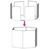 Gegalvaniseerd Staal Zeshoek Plantenbak 69x60x45 cm - 34% Korting!