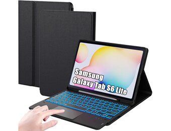 ROOFEI Toetsenbordhoes met QWERTZ Toetsenbord en Touchpad voor Samsung Galaxy Tab S6 Lite 10.4 inch