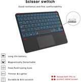 ROOFEI Toetsenbordhoes met QWERTZ Toetsenbord en Touchpad voor Samsung Galaxy Tab S6 Lite 10.4 inch