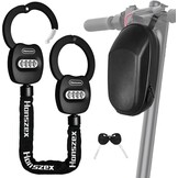 E-scooter slot met tas, handschoenvormig cijferslot van zinklegering, 31.8 inch, inclusief waterdichte opberghoes