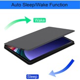 ROOFEI QWERTZ Toetsenbordhoes met Touchpad en Verlichting voor Samsung Galaxy Tab S10 Lite/S10 FE/S9 FE/S9