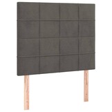 vidaXL Hoofdborden 2 st 90x5x78/88 cm fluweel donkergrijs