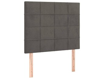 vidaXL Hoofdborden 2 st 90x5x78/88 cm fluweel donkergrijs