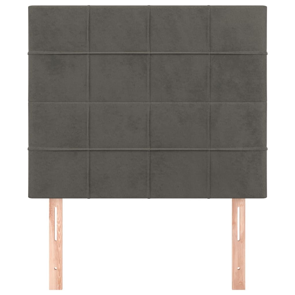 vidaXL Hoofdborden 2 st 90x5x78/88 cm fluweel donkergrijs