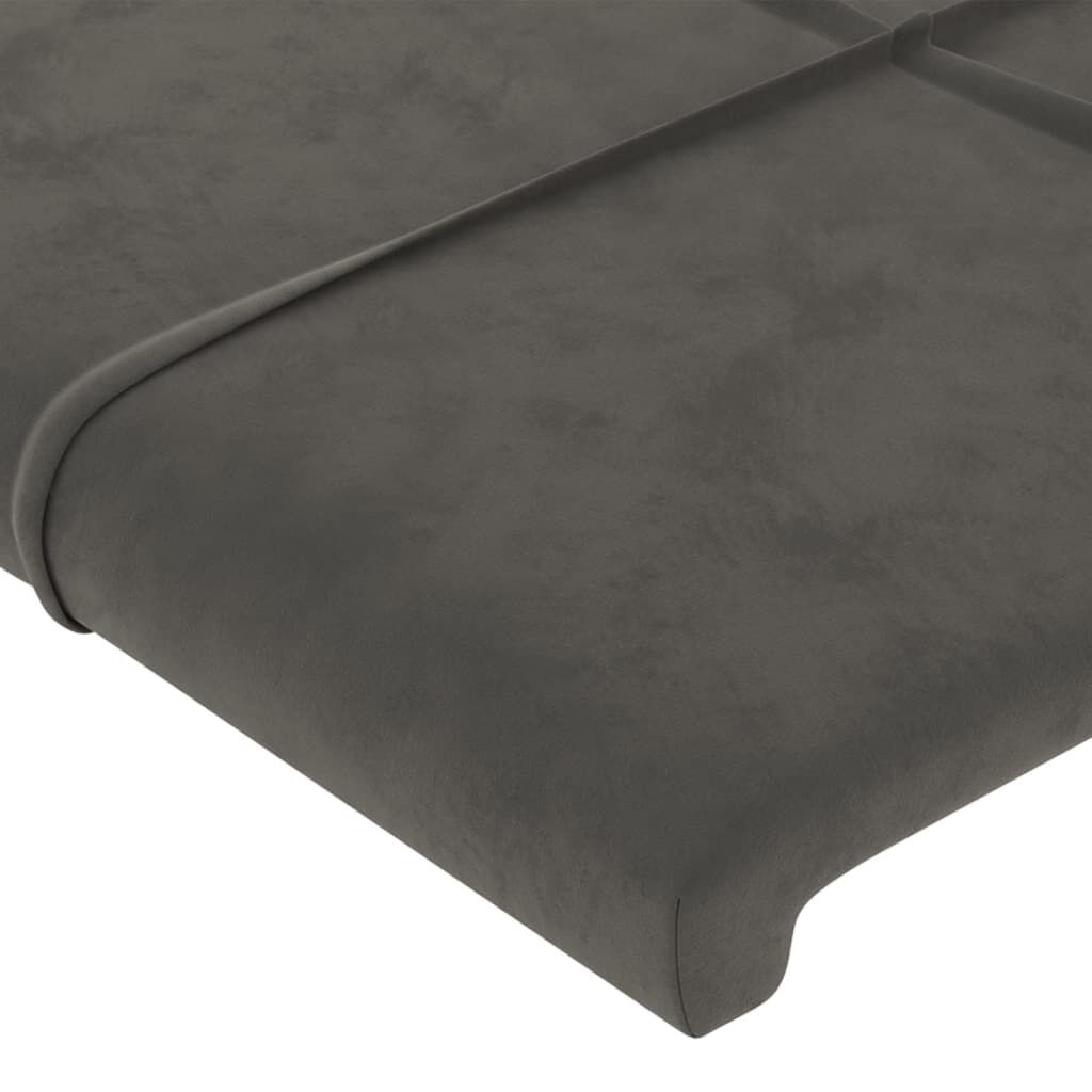 vidaXL Hoofdborden 2 st 90x5x78/88 cm fluweel donkergrijs