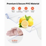 PVC Lamellen Gordijn voor Koelcel Vriezer Magazijn Garage | 122x213,4 cm | 2 mm dik | 8 stroken | Transparant Waterdicht