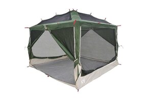 vidaXL Binnentent met dak en opslag - 300x300x250 cm (Groen/Grijs) - 35% korting!