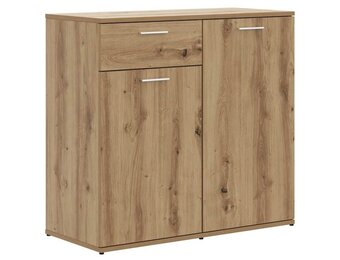 vidaXL Dressoir 80x36x75 cm bewerkt hout artisanaal eikenkleur